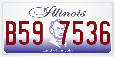 IL license plate B597536