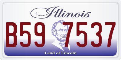 IL license plate B597537