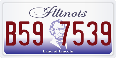 IL license plate B597539