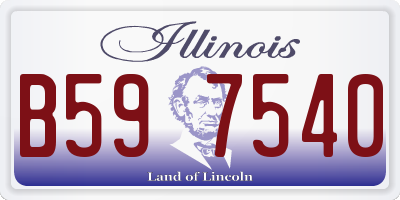 IL license plate B597540