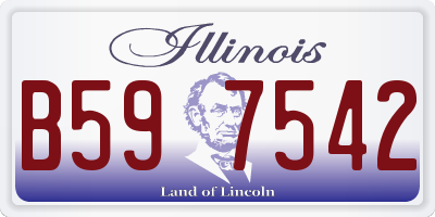 IL license plate B597542