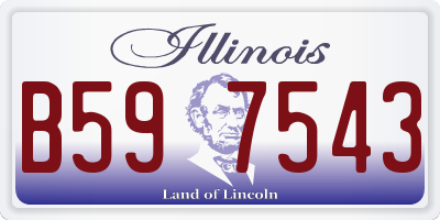 IL license plate B597543