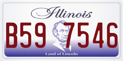 IL license plate B597546