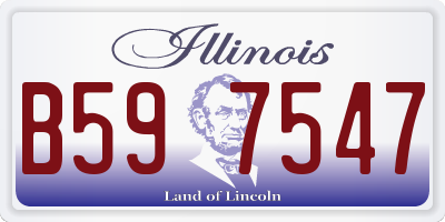 IL license plate B597547