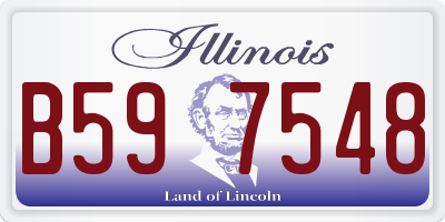 IL license plate B597548