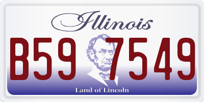 IL license plate B597549