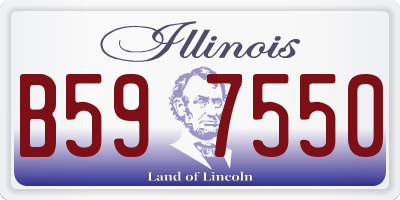 IL license plate B597550