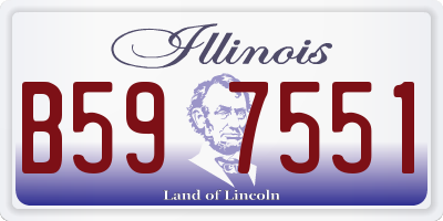 IL license plate B597551