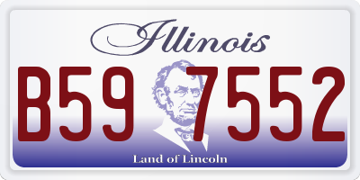 IL license plate B597552
