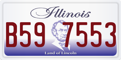 IL license plate B597553