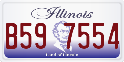 IL license plate B597554