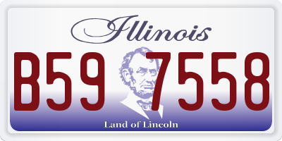 IL license plate B597558