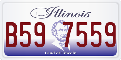 IL license plate B597559