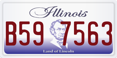 IL license plate B597563