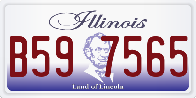 IL license plate B597565
