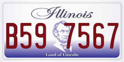 IL license plate B597567