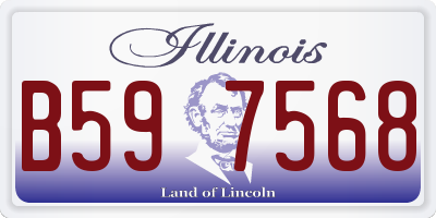 IL license plate B597568