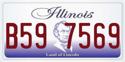 IL license plate B597569