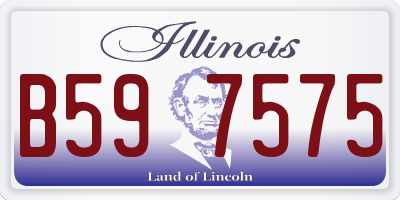 IL license plate B597575