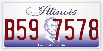 IL license plate B597578