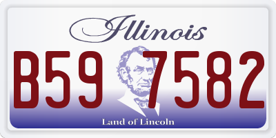 IL license plate B597582