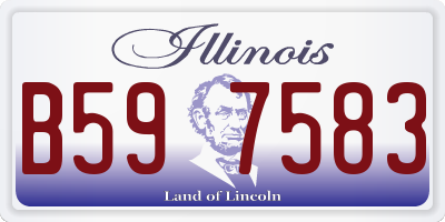 IL license plate B597583