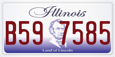 IL license plate B597585