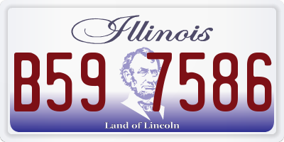 IL license plate B597586