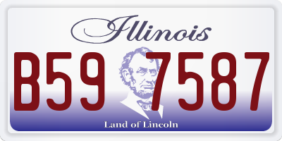 IL license plate B597587