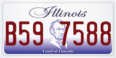 IL license plate B597588