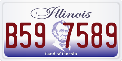 IL license plate B597589