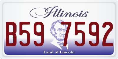 IL license plate B597592