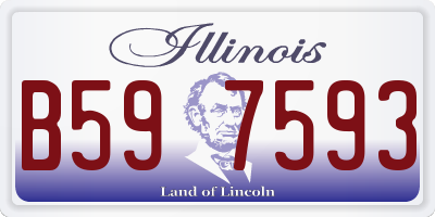 IL license plate B597593