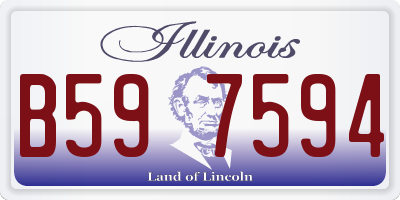 IL license plate B597594