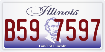 IL license plate B597597