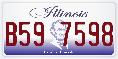 IL license plate B597598