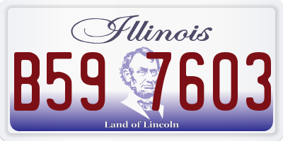 IL license plate B597603