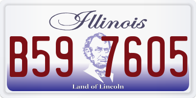 IL license plate B597605