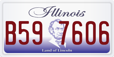 IL license plate B597606