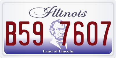 IL license plate B597607