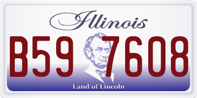 IL license plate B597608