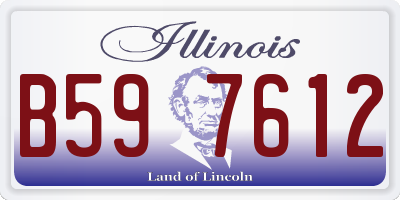 IL license plate B597612