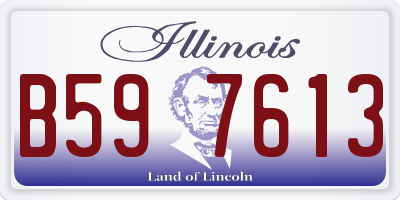 IL license plate B597613
