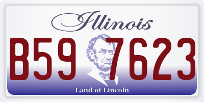 IL license plate B597623