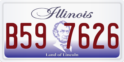 IL license plate B597626