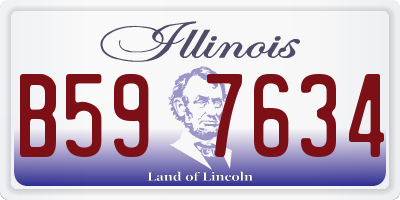 IL license plate B597634