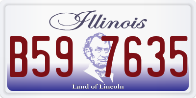 IL license plate B597635