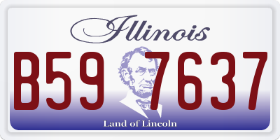 IL license plate B597637