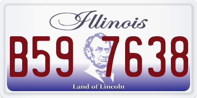 IL license plate B597638