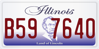 IL license plate B597640